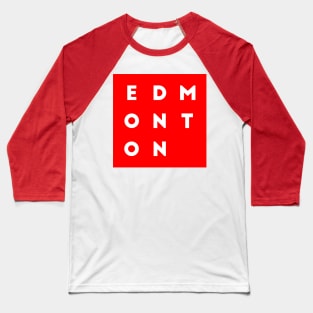 Edmonton | Red square, white letters | Canada Baseball T-Shirt